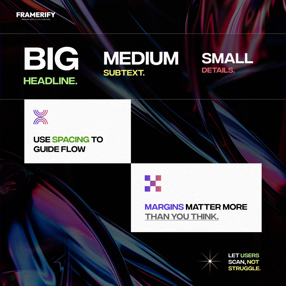 framerify's tweet image. 🛑 Bad layouts confuse.
✅ Great design guides.
The best websites feel smooth because they answer:
👀 What should I see?
🖱 Where should I click?
📊 Why should I care?

Framerify helps you build clarity, not chaos.
#UXUI #Framer #Framerify #WebDesignTips #DigitalClarity