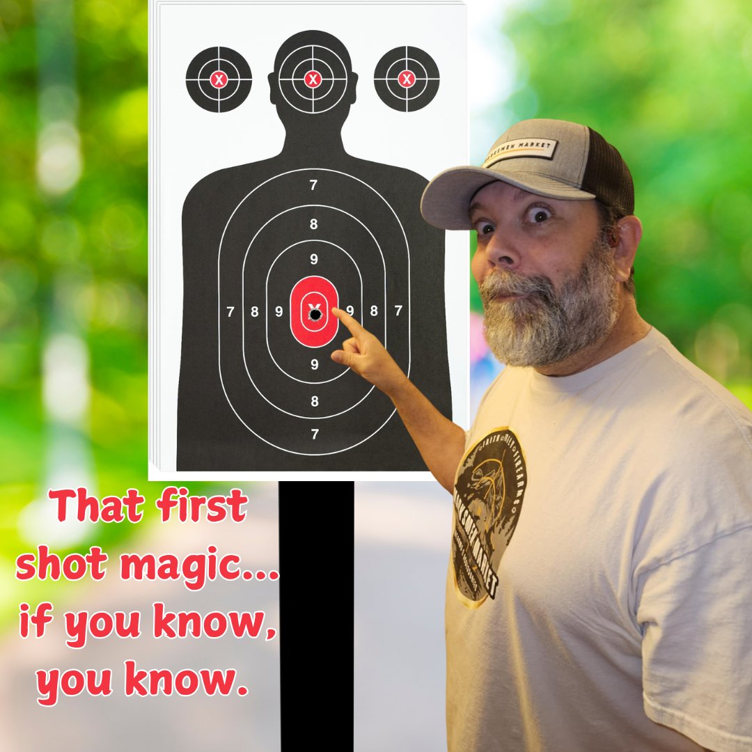 MarksmenMarket's tweet image. That first shot magic... if you know, you know. 😂 #GunHumor&quot; #MarksmenMarket