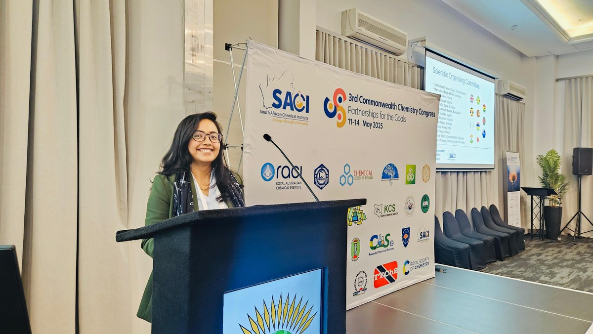 Masnun Naher (@chemasnun) on Twitter photo Excited to present our research at the 3rd Commonwealth Chemistry Congress in South Africa!
Honoured to share our work with inspiring scientists. Huge thanks to <a href="/RACInational/">Royal Australian Chemical Institute</a> for the nomination & <a href="/FedCommChem/">Commonwealth Chemistry</a> for the travel support! Excited to present our research at the 3rd Commonwealth Chemistry Congress in South Africa!
Honoured to share our work with inspiring scientists. Huge thanks to <a href="/RACInational/">Royal Australian Chemical Institute</a> for the nomination & <a href="/FedCommChem/">Commonwealth Chemistry</a> for the travel support!