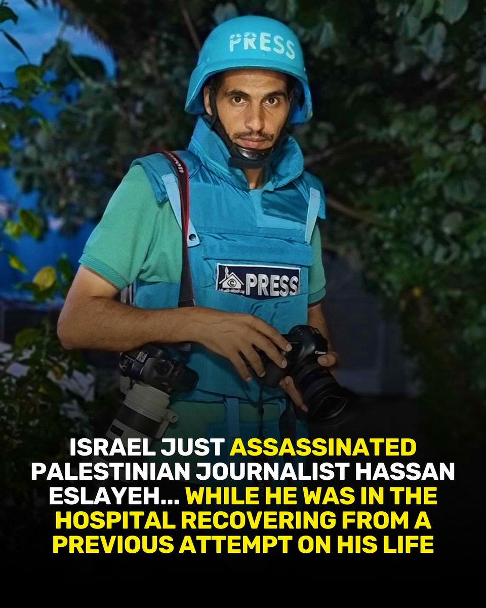 Israele ha ucciso l’ennesimo giornalista palestinese a Gaza, i testimoni scomodi del genocidio coloniale. Hassan era in cura per una ferita riportata durante un precedente attacco. La sua uccisione porta a 230 il numero degli operatori dell'informazione uccisi a Gaza dal 2023.