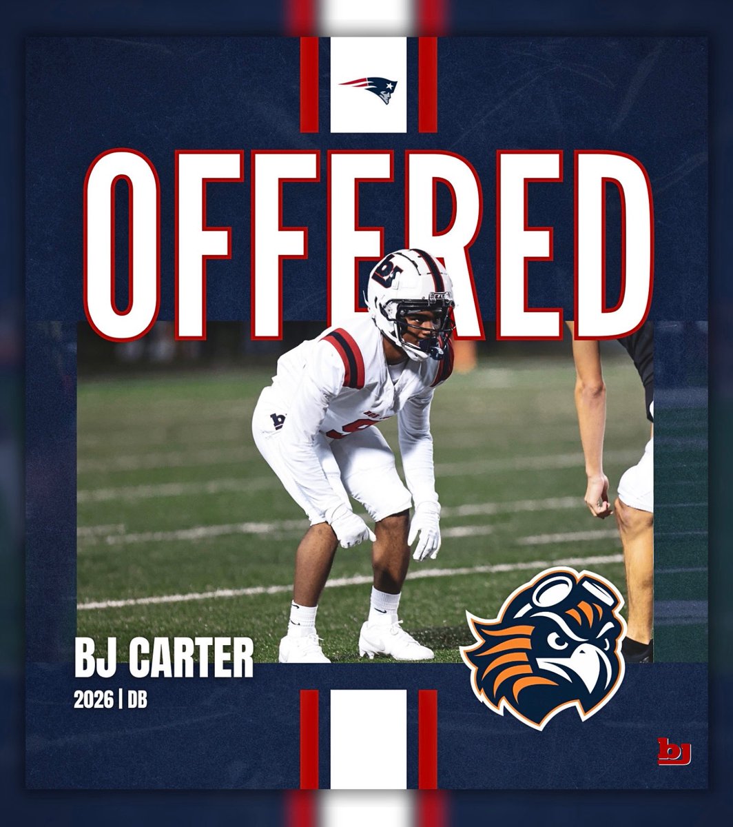 Bob Jones Football (@bjhs_football) on Twitter photo Congratulations to BJ Carter on earning an offer from UT Martin !
#EAT | #BJP | <a href="/BJRecruiting/">Bob Jones High School Football Recruiting</a> Congratulations to BJ Carter on earning an offer from UT Martin !
#EAT | #BJP | <a href="/BJRecruiting/">Bob Jones High School Football Recruiting</a>