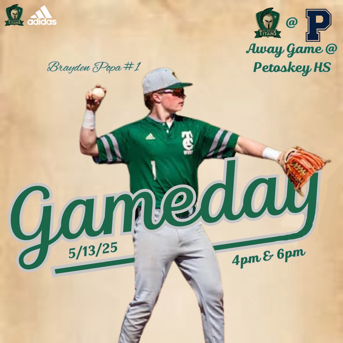 Traverse City West Baseball (@tcwbaseball) on Twitter photo Game Day!
Varsity Titans head to Petoskey
JV Titans hold it down at home
Let’s get those W’s — Go West! #TitanPride #tcwshbaseball
<a href="/CoachWagner31/">Coach Wagner</a>
<a href="/tcwestathletics/">Traverse City West Athletics</a>
<a href="/TCWSHTitans/">Traverse City West Senior High School</a> Game Day!
Varsity Titans head to Petoskey
JV Titans hold it down at home
Let’s get those W’s — Go West! #TitanPride #tcwshbaseball
<a href="/CoachWagner31/">Coach Wagner</a>
<a href="/tcwestathletics/">Traverse City West Athletics</a>
<a href="/TCWSHTitans/">Traverse City West Senior High School</a>