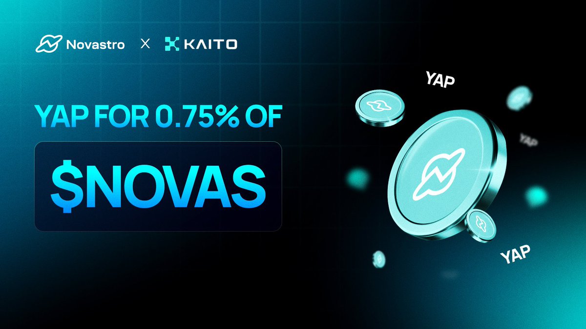 BitGodjnr's tweet image. @Novastro_xyz is allocating 0.75% of its token $NOVAS to Kaito yappers, it is designed to foster continued community engagement and empower prominent content creators in the space.
Out of the total 75bps, 50bps will be allocated to kaito yappers who create high quality content.…