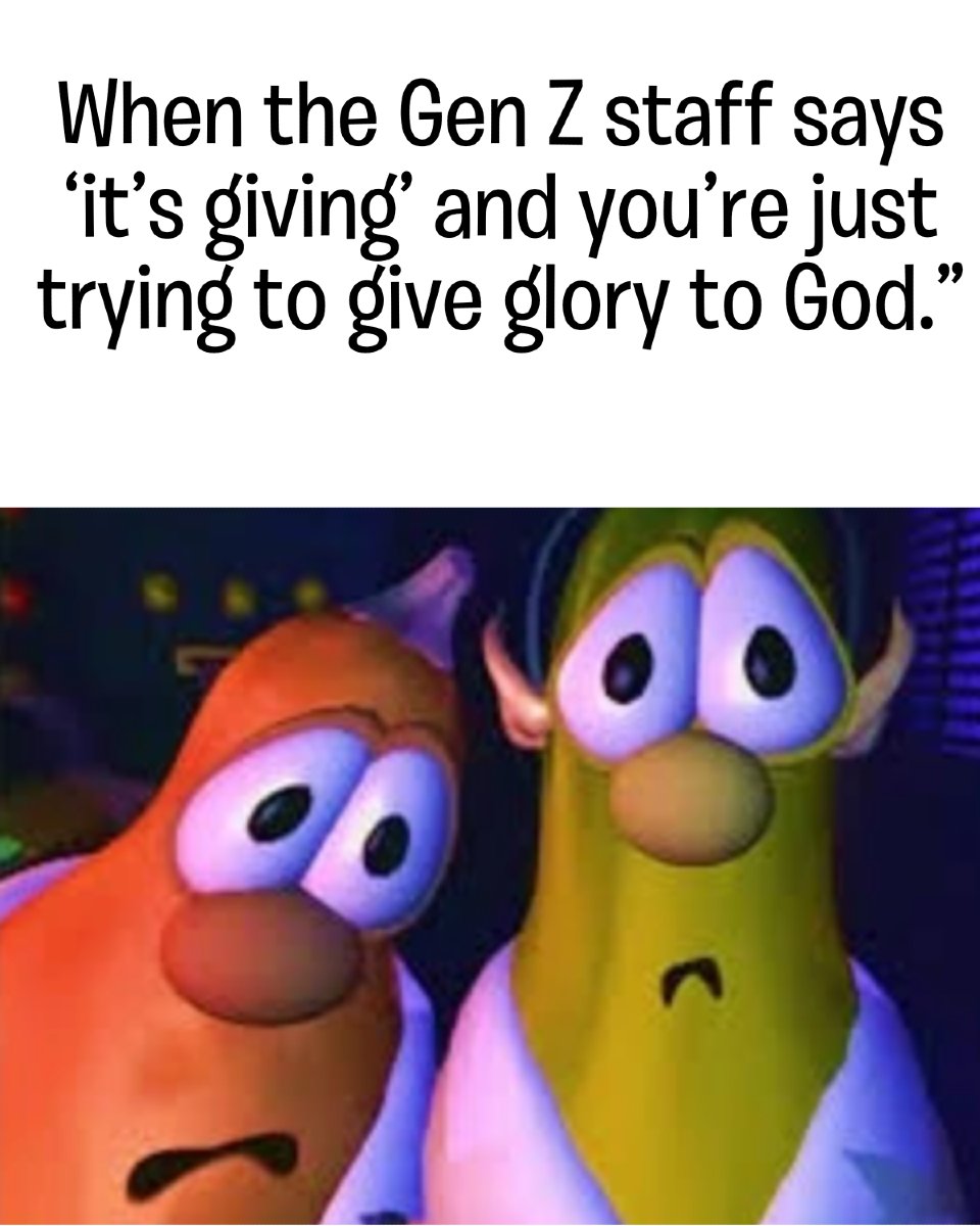 VeggieTales's tweet image. Poor Pa Grape... 

#VeggieTales #ChristianMemes #VibesCheck #Relatable #LarryTheCucumber #SillySongs