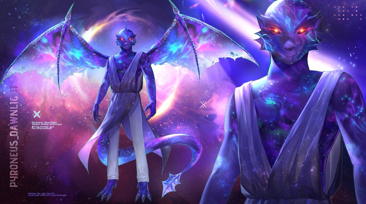 <a href="/ironmouse/">💖ironmouse😈VSHOJO💖CRY FOR ME OUT NOW!</a> Getting close to my debut! I'm Pyroneus Dawnlight, Cosmic Dragon and Keeper of Balance! You're an inspiration Mousie!
Mama: <a href="/usagi_aya/">AyaUsagi Live2D Artist and rigger</a> 
Papa: <a href="/The_Moki_/">Moki Live2d comms are closed</a> 
Please go check out my other art mom <a href="/mocca_chi/">Mocca Chi🫀</a> as well! She brought my original concept to life!