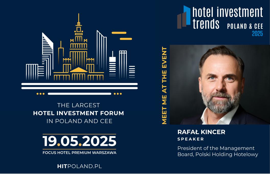 PHH_PL's tweet image. 1️⃣9️⃣maja w Focus Hotel Premium Warszawa, odbędzie się Hotel Investment Trends Poland &amp;amp; CEE – konferencja organizowana przez @Hotelarz_pl .

Rafał Kincer zabierze głos w panelu dyskusyjnym:
📍 Hotelowy potencjał inwestycyjny polskich miast według Liderów Rynku (09:50-10:40).