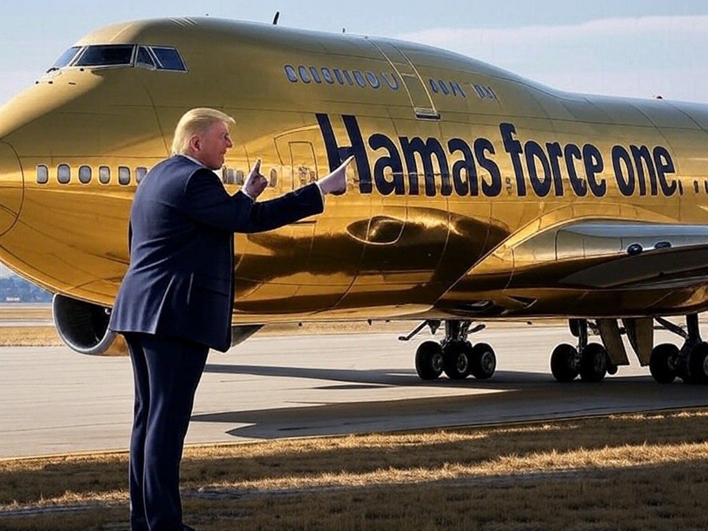 “I worded out a big beautiful deal. Qatar gave me a plane to use and I get to keep if I ever decide to leave office.” -Klepto RICO