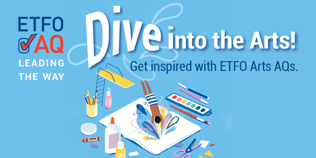 ETFO AQ is leading the way with engaging courses in
Integrated Arts and Visual Arts. Find your inner artist and inspire your students to bring creativity to every learning journey. Register now at etfo-aq.ca as courses fill up quickly.