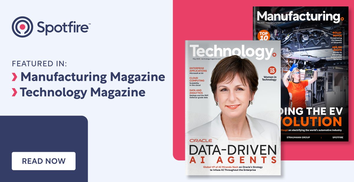 spotfire's tweet image. Spotfire dives into how you can unlock innovation in semiconductor manufacturing with visual data science in our latest feature in Manufacturing and Technology Digital

📖 Explore: spr.ly/6019N8aQJ 

#TechnologyMagazine #VisualDataScience