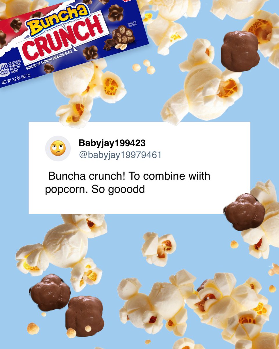 Are we… popular? We love our fans as much as they love Buncha CRUNCH and popcorn 🍫 🍿 💙  Retweet if you agree!

#BunchaCRUNCH #moviesnacks #snackcombo