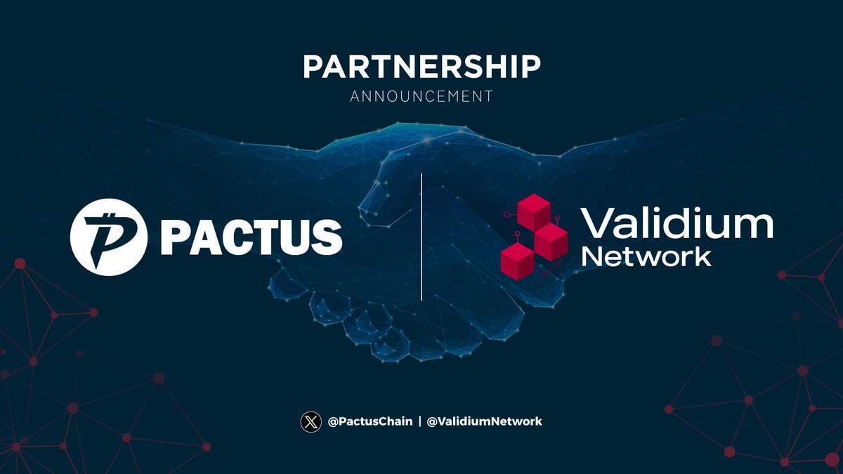 Pactus Blockchain (@pactuschain) on Twitter photo 📢 Pactus Partners with Validium Network!
We're thrilled to announce our strategic partnership with <a href="/ValidiumNetwork/">Validium Network</a>, a powerhouse in scalable, secure blockchain infrastructure!
🔗 Learn more - validium.network
#Pactus #Validium #Blockchain #Partnership #Web3 📢 Pactus Partners with Validium Network!
We're thrilled to announce our strategic partnership with <a href="/ValidiumNetwork/">Validium Network</a>, a powerhouse in scalable, secure blockchain infrastructure!
🔗 Learn more - validium.network
#Pactus #Validium #Blockchain #Partnership #Web3