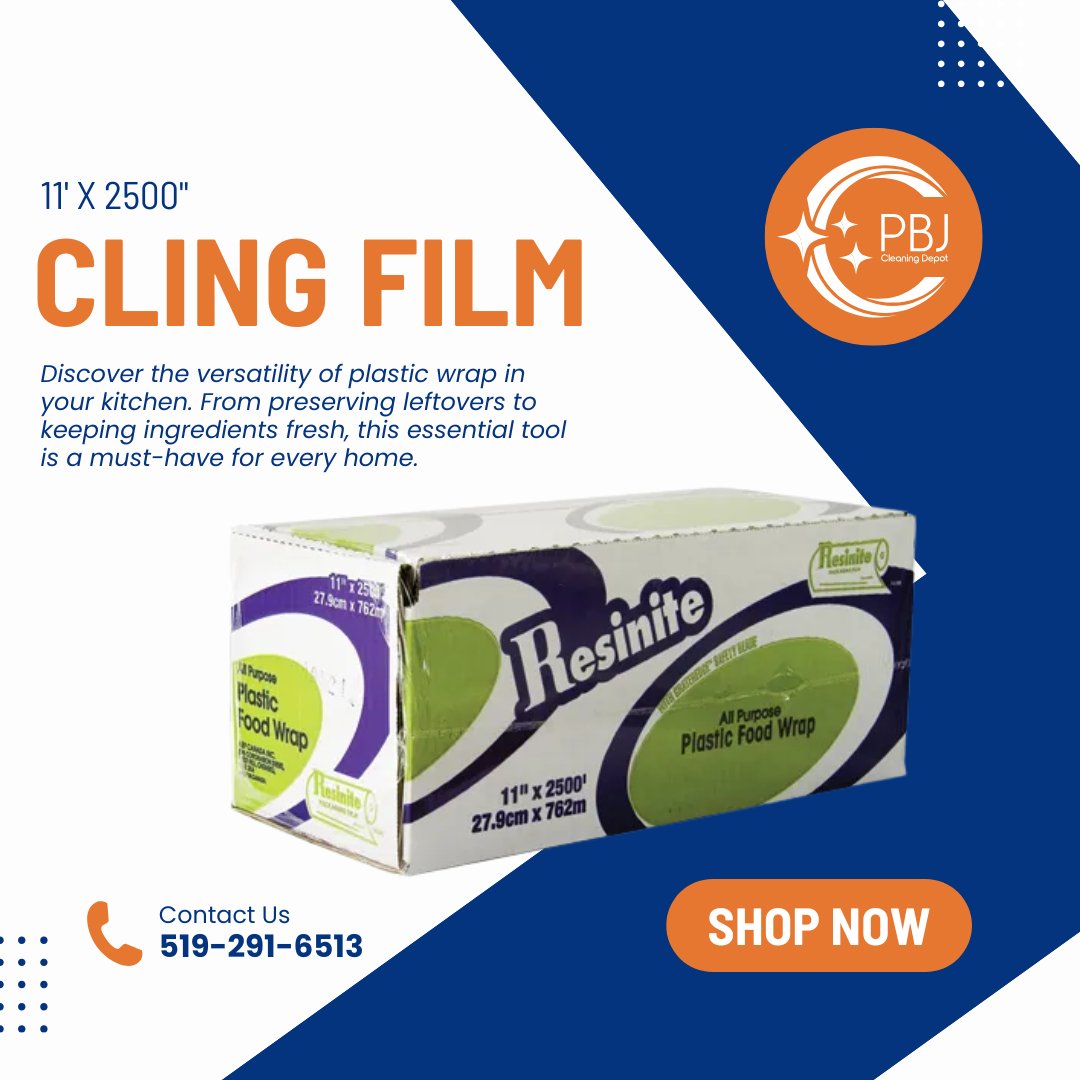 PBJ Cleaning Depot Group (@cleaningdepot) on Twitter photo Cling film is more than just a kitchen staple; it’s a powerful tool for preserving your food. By wrapping your leftovers tightly, you can extend their shelf life
Call for More Information
Listowel-519-291-6513
customersupport@cleaningdepot.ca
shop.cleaningdepot.ca Cling film is more than just a kitchen staple; it’s a powerful tool for preserving your food. By wrapping your leftovers tightly, you can extend their shelf life
Call for More Information
Listowel-519-291-6513
customersupport@cleaningdepot.ca
shop.cleaningdepot.ca