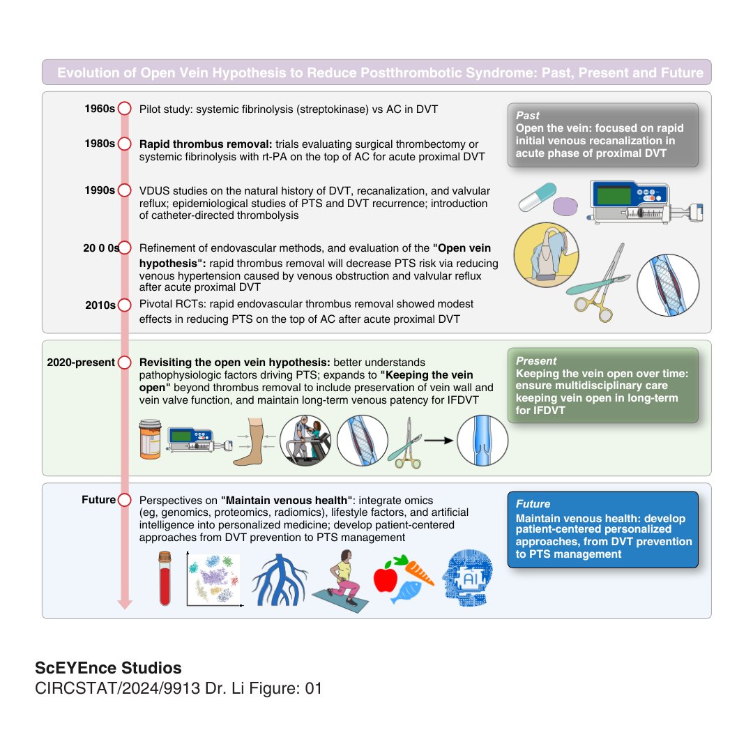 Since open vein hypothesis was first proposed, research has revealed additional contributors to PTS, including genetic predisposition, thrombophilia, inflammation, fibrinolysis, and treatment timing, prompting a refined approach.  

Initially focused on rapid thrombus removal,