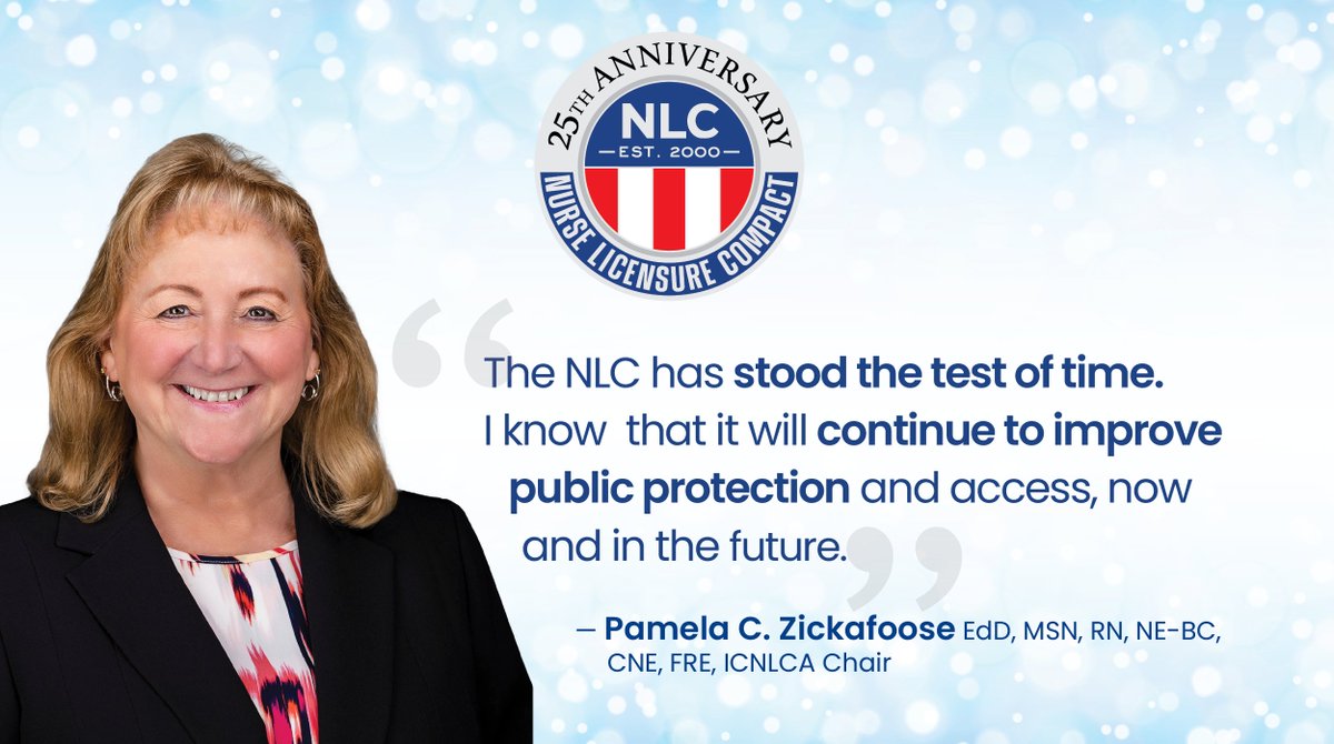 As the NLC celebrates its 25th anniversary in 2025, leaders reflect on its illustrious past, its flourishing present and its future plans to transform nursing licensure nationwide: ncsbn.org/public-files/I… #NurseCompactNation