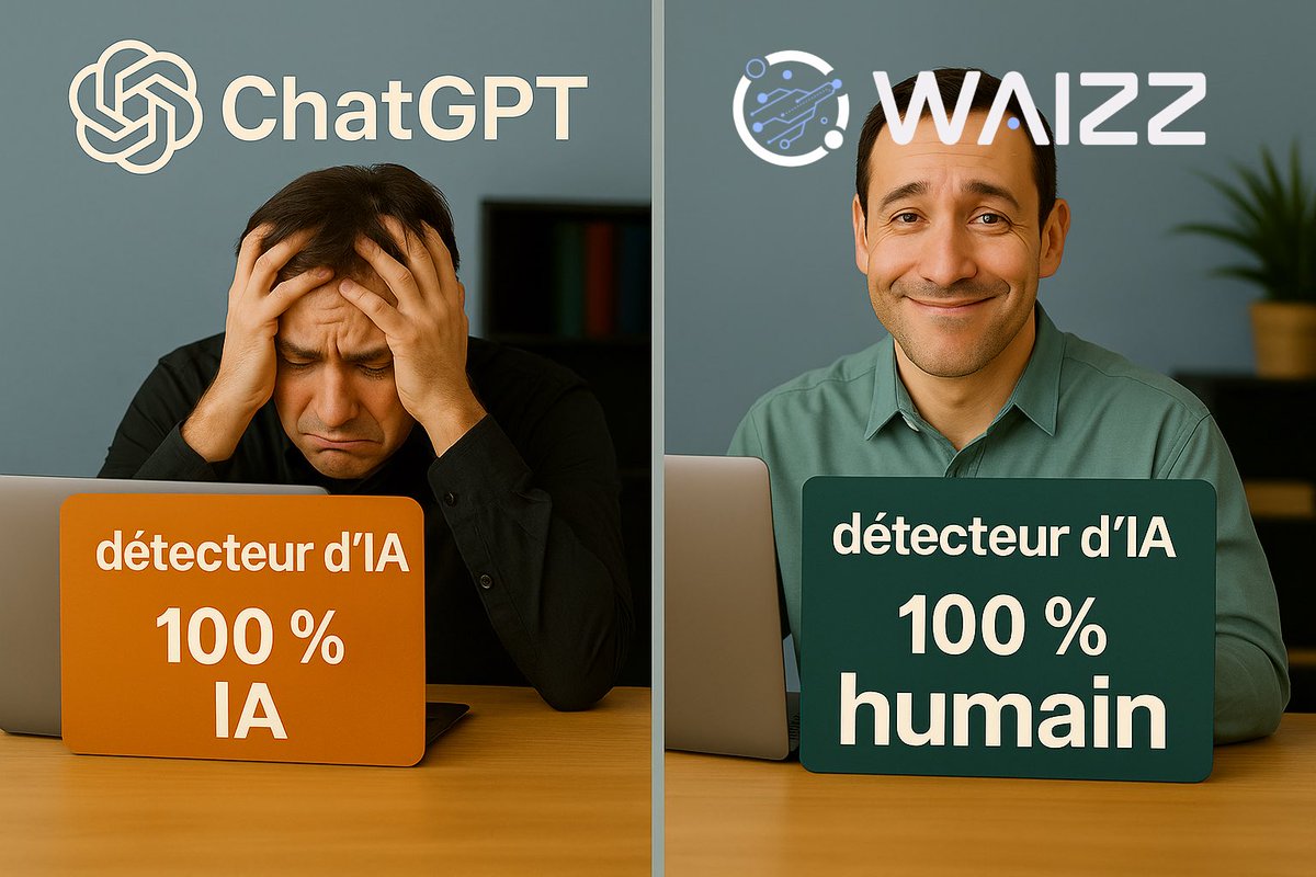 techfu_'s tweet image. Il y a ceux qui utilisent ChatGPT pour rédiger… et ceux qui utilisent WAIZZ. 😏
#ia #chatgpt #gemini #chronopost #aiwriter #seo #AI #AIwork #copywriting
