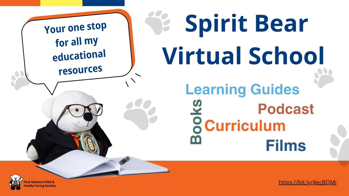 Find all of Spirit Bear's free resources for teaching and learning about reconciliation and social justice at the Spirit Bear Virtual School! bit.ly/4boWQ1t