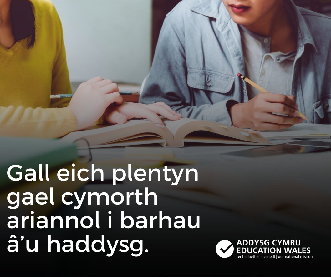 Ydy’ch plentyn (16-18) yn parhau â’i addysg? Gallent fod yn gymwys i gael Lwfans Cynhaliaeth Addysg (LCA) i helpu gyda chostau. 

cyllidmyfyrwyrcymru.co.uk/cyllid-addysg-…

#CymorthMyfyrwyrCymru