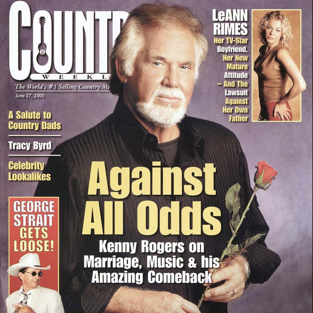 Today marks 25 years since Kenny Rogers hit #1 w/ the record-setting “Buy Me A Rose”—completing a Country Music comeback for the ages! It made Kenny (61 at the time), the oldest country singer ever to have a #1 hit (until Willie Nelson, at 70, overtook the record). -TKR