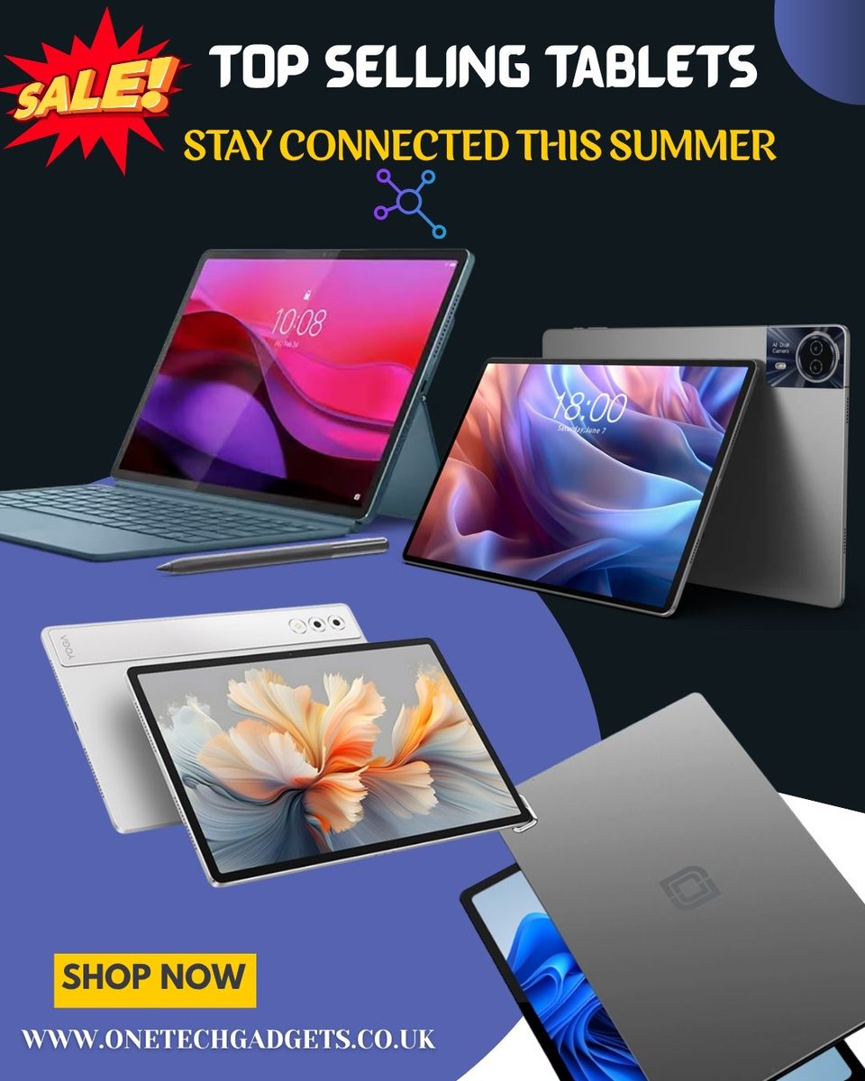 OneTech_Repairs's tweet image. 💃 Stay connected this summer – top tablets on Sale! 

Shop online 🛒🔗onetechgadgets.co.uk 

#TabletDeals #BestTablets #lenovotablet  #OneTechGadgets #Carshalton