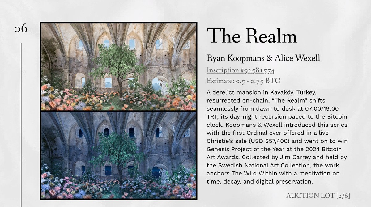 Ryan Koopmans (@ryankoopmans) on Twitter photo ⚡️Also thrilled to announce our new dynamic artwork 'The Realm' is open for bidding.
Presented in partnership with The Bitcoin Conference and <a href="/InscribAtlantis/">Inscribing Atlantis</a>
Link to bid below: ⚡️Also thrilled to announce our new dynamic artwork 'The Realm' is open for bidding.
Presented in partnership with The Bitcoin Conference and <a href="/InscribAtlantis/">Inscribing Atlantis</a>
Link to bid below: