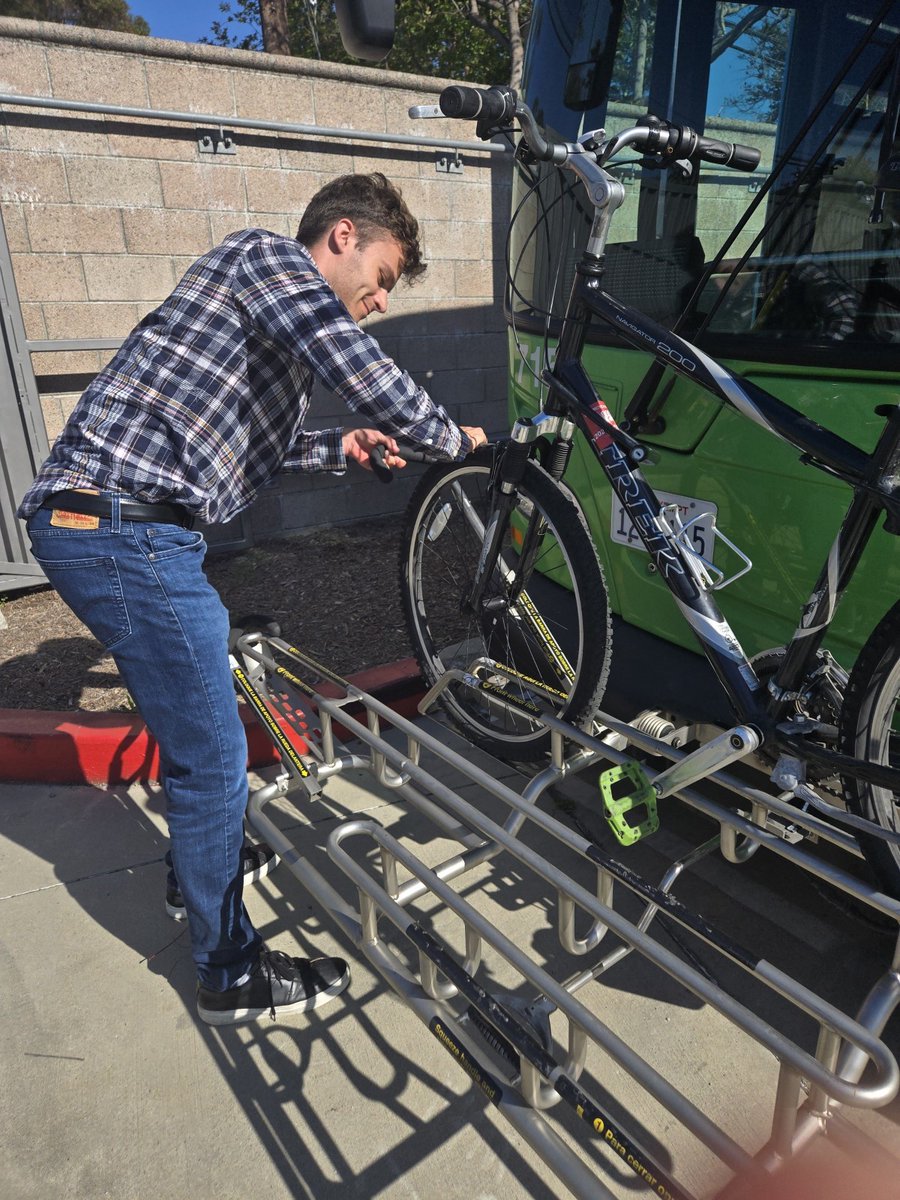 Gearing Up for Bike to Work Day? We’ve Got You! 🚌🚲

Our interns show just how easy it is to bring your bike on Culver CityBus.

Here's a step-by-step how-to video so you can see just how simple it is to load your bike onto our bus racks: 👉youtu.be/vYXk-ZsyR_4

#TipTuesday