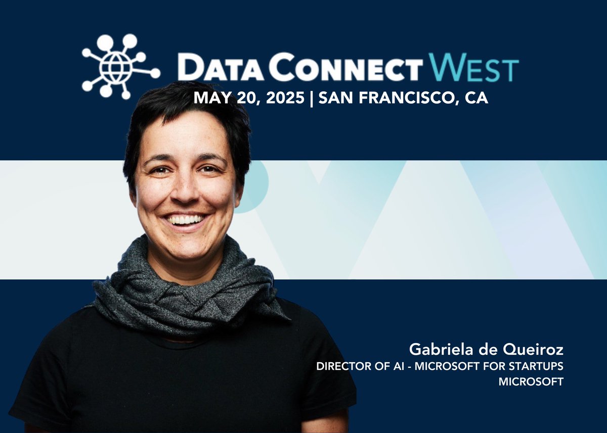 We're thrilled to have Gabriela de Queiroz, Director of AI at Microsoft, speaking at #DCCWest!

Gabriela brings over 15 years of experience in data science, product innovation, and AI strategy. At Microsoft, she leads initiatives that help startups build and scale with AI on