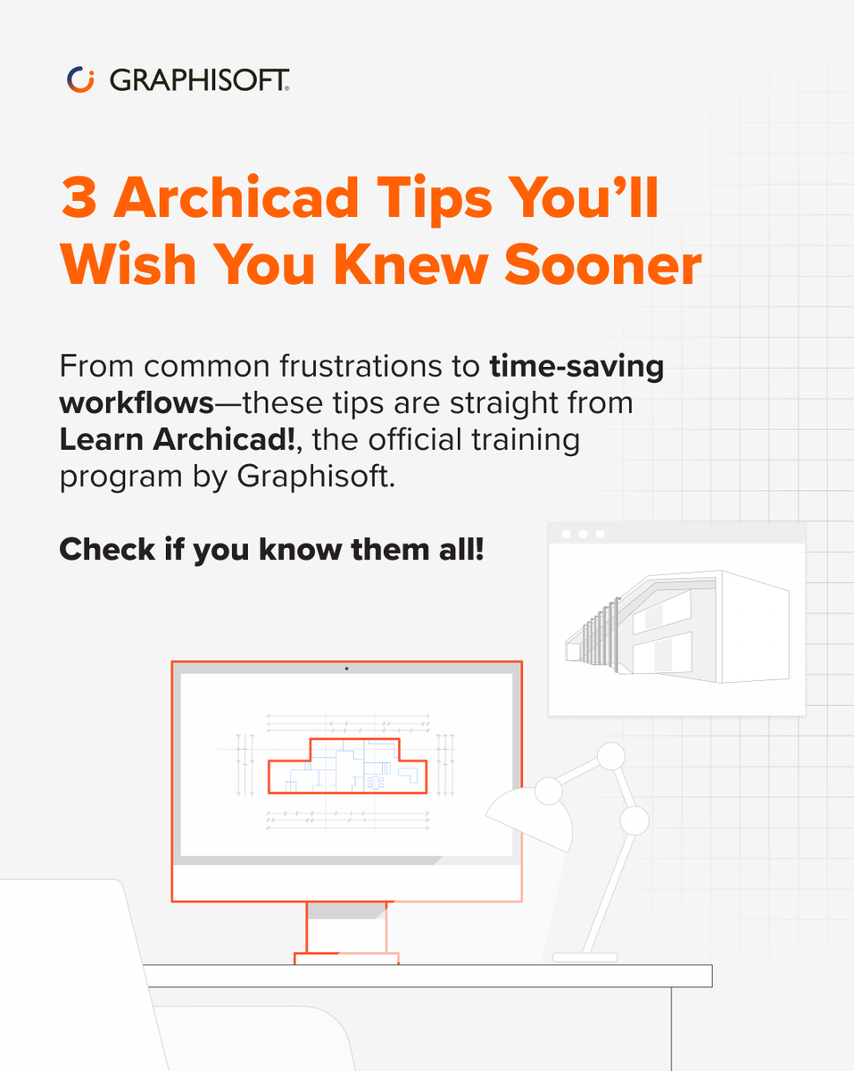 ARCHICAD's tweet image. 3 Archicad tips you’ll wish you knew sooner—from Clone Folders to smarter teamwork.

Want more like these? Explore the official Archicad training. 👉 bit.ly/45cscrw

🔥1 month free with code: LEARN_ARCHICAD!🔥Valid until June 8, 2025

#LearnArchicad #ArchicadTips