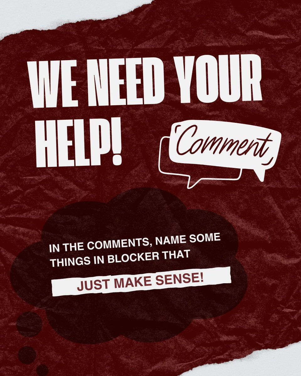 TAMUstats's tweet image. We're jumping on the trend! π Tell us: What are some things in Blocker that just make sense? Drop your suggestions below β¬οΈ
#ThingsThatJustMakeSense #BlockerEdition #Tamu #TamuStats #Statistics