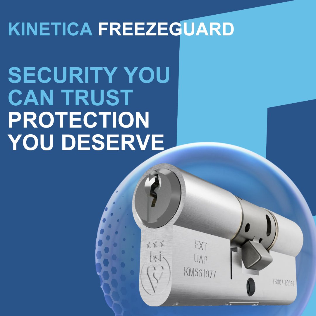 UAP_Limited's tweet image. Meet the Kinetica Freezeguard—the first 3-star cylinder with the new BSI Kitemark to TS007-1:2024.

✅ Secured by Design
✅ PAS24:2022+A1:2024
✅ Built to resist real-world attacks

Security you can trust.

📩 sales@uaplimited.com
#Freezeguard #DoorSecurity #Kitemark #UAP
