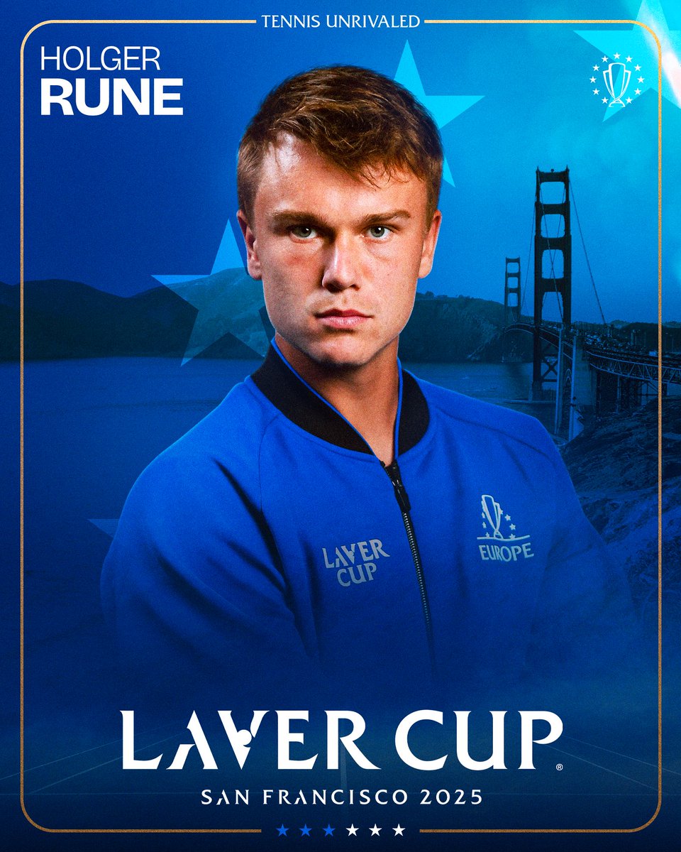 Laver Cup (@lavercup) on Twitter photo 🇩🇰 Holger Rune is heading to San Francisco as the latest addition under Captain Yannick Noah.
He joins Team Europe looking to add a Laver Cup title to his record.
#LaverCup | <a href="/holgerrune2003/">Holger Rune</a> 🇩🇰 Holger Rune is heading to San Francisco as the latest addition under Captain Yannick Noah.
He joins Team Europe looking to add a Laver Cup title to his record.
#LaverCup | <a href="/holgerrune2003/">Holger Rune</a>
