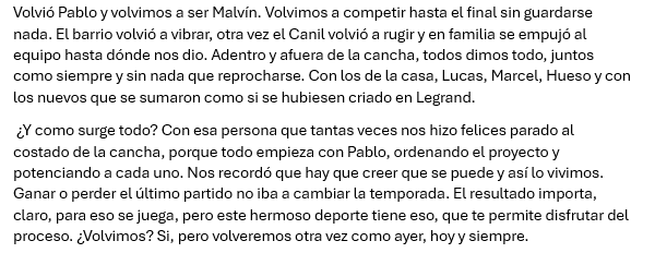 Ahora como en años anteriores