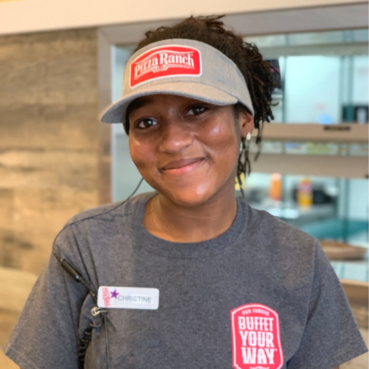 It's #TeamMemberTuesday! Meet Christine, who joined Pizza Ranch in December 2023. She aims to become a veterinary neurosurgeon one day. 🐾

Why Pizza Ranch? The friendly atmosphere &amp; ease of making friends keep her loving every shift. 

Her top pick? Stuffed Crust Cheese Pizza!