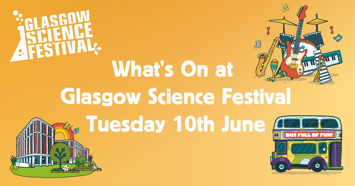 GlasgowSciFest's tweet image. #GlaSciFest June 10th: What’s On 🗓
🚂GSF at the Riverside Museum
🌱GSF at the Glasgow Botanic Gardens
🚌Benji the Play, Talk, Read Bus
🎵Glasgow Science Festival: The Sound of Science
🌭Public Diners Exhibition
and more on our website 👉
gla.ac.uk/events/science…