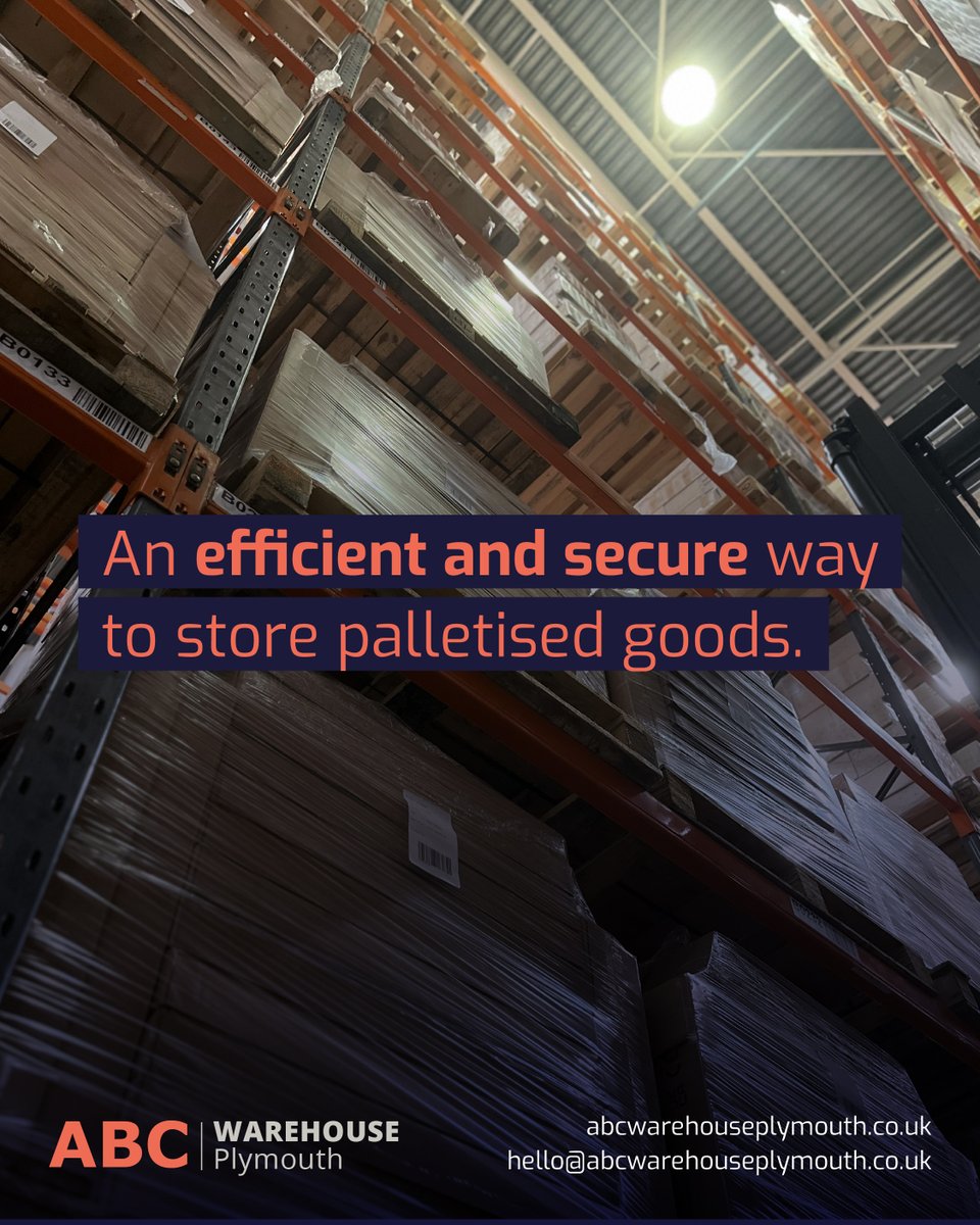 Ideal for businesses across the South West, our #PalletStorage service keeps your palletised goods safe, organised, and ready for quick access whenever you need them.

🔗 abcwarehouseplymouth.co.uk/pallet-storage…

#WarehouseSolutions #3PL #StorageSolutions #BusinessStorage #SecureStorage