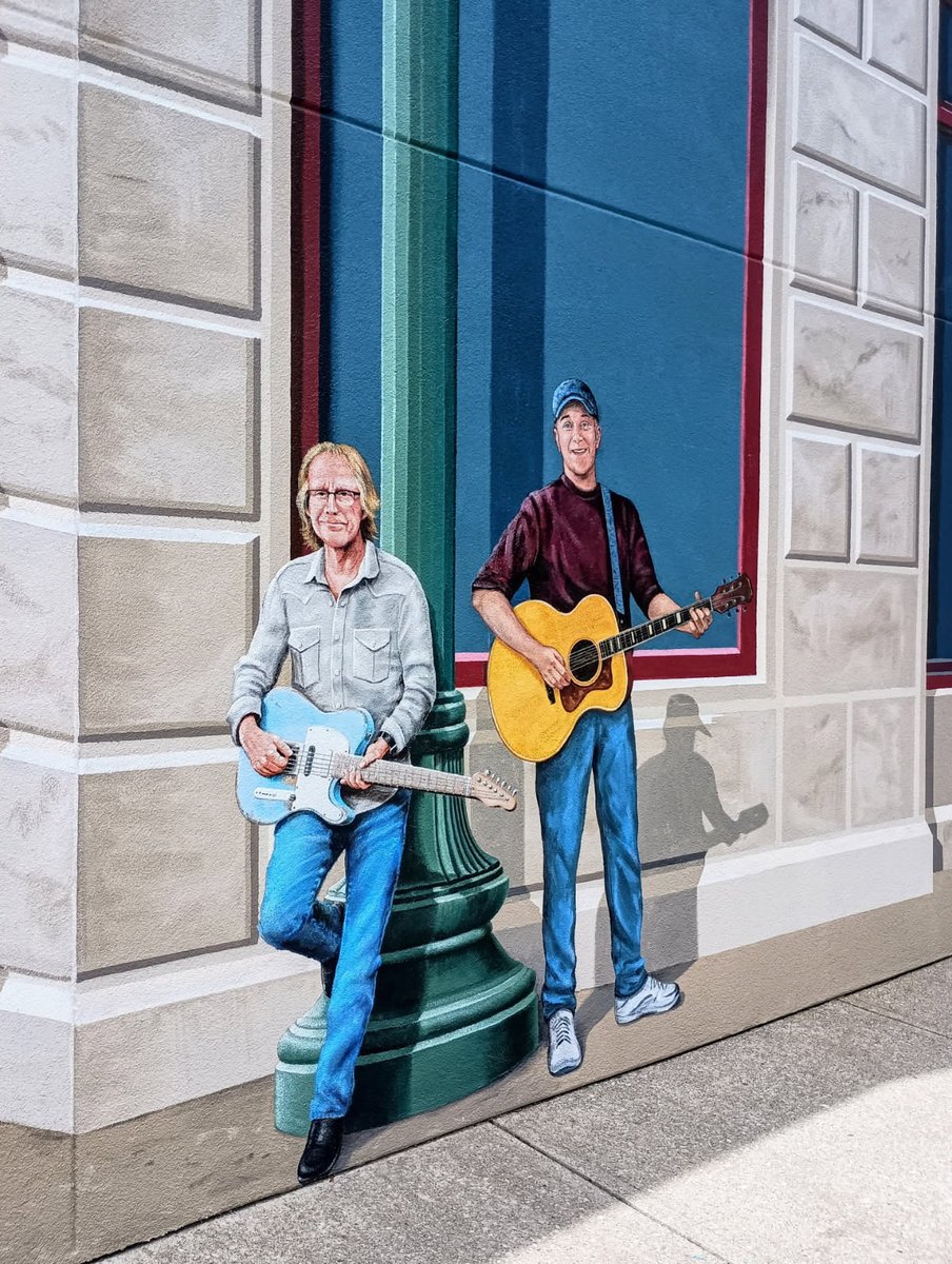 The late, great J.T. Corenflos and Don Morris, the latest faces added to the ongoing mural on The Terminal downtown ...