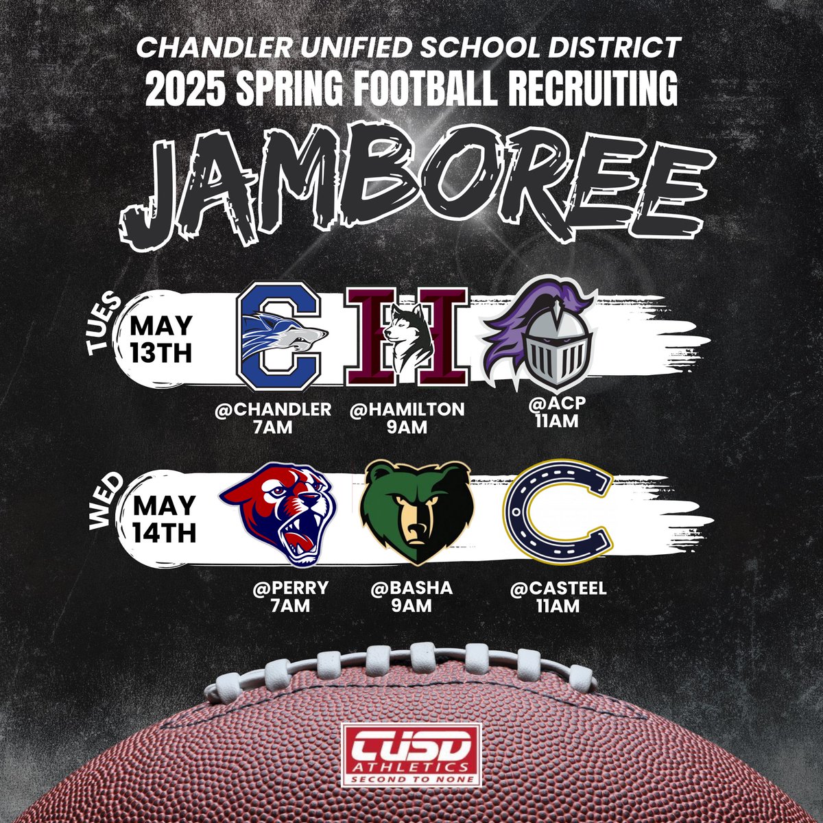 Casteel Football (@casteelfootball) on Twitter photo What a great opportunity to see all these amazing student-athletes over 2 days! We can't wait to see the college coaches tomorrow at Casteel! Thank you to Woodbarn BBQ and Tiki Joe's for keeping you fed. Come hungry!
#PoundTheRock
<a href="/JoeBushman5/">Joe Bushman</a> <a href="/CasteelAthletic/">Casteel Athletics</a> <a href="/CUSDAthletics/">CUSDAthletics</a> What a great opportunity to see all these amazing student-athletes over 2 days! We can't wait to see the college coaches tomorrow at Casteel! Thank you to Woodbarn BBQ and Tiki Joe's for keeping you fed. Come hungry!
#PoundTheRock
<a href="/JoeBushman5/">Joe Bushman</a> <a href="/CasteelAthletic/">Casteel Athletics</a> <a href="/CUSDAthletics/">CUSDAthletics</a>