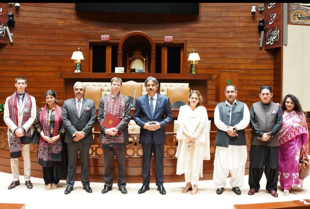 Abdul Wali Bughio (@abdulwalibughio) on Twitter photo PPP MPA & Spokes person to sindh government madam <a href="/Sadiajavedppp/">Sadiajaved</a> along with Speaker of the Provincial Assembly Sindh, <a href="/awais_shah01/">Syed Awais Shah</a> and MPA <a href="/JamShabbirAli2/">Jam Shabbir Ali</a> welcomed Deputy High Commissioner of the United Kingdom 🇬🇧 today in Karachi, Mr. Lance Domm and his team PPP MPA & Spokes person to sindh government madam <a href="/Sadiajavedppp/">Sadiajaved</a> along with Speaker of the Provincial Assembly Sindh, <a href="/awais_shah01/">Syed Awais Shah</a> and MPA <a href="/JamShabbirAli2/">Jam Shabbir Ali</a> welcomed Deputy High Commissioner of the United Kingdom 🇬🇧 today in Karachi, Mr. Lance Domm and his team