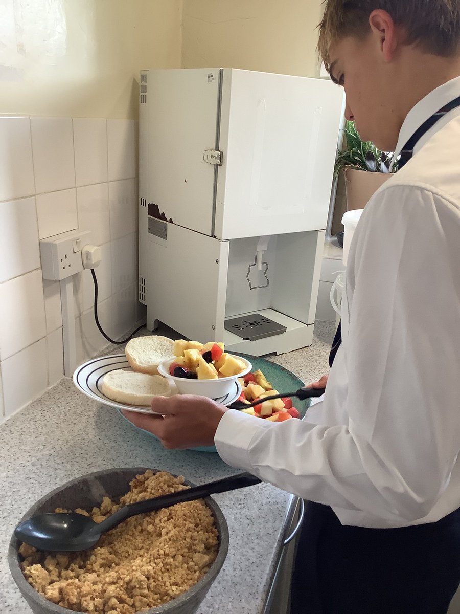 The boys enjoyed a bit of extra time in bed this morning and then breakfast outside the house.
