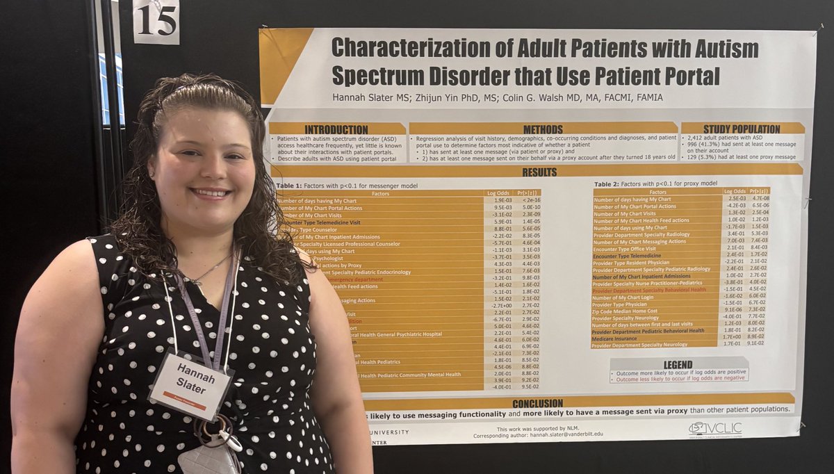 Please come visit my poster today <a href="/VUMChealth/">Vanderbilt Health</a> Learning Health System Symposium!