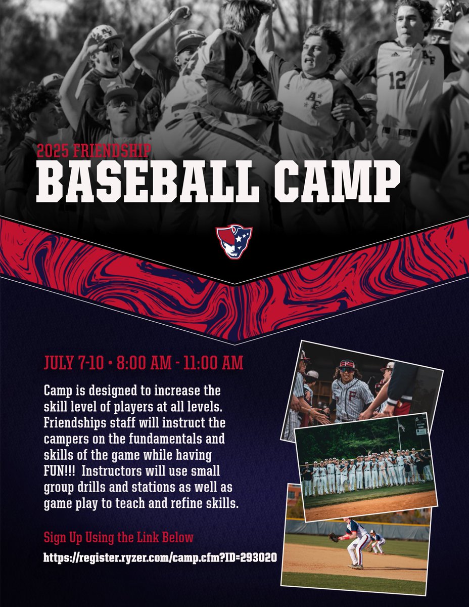 AFHS_Baseball's tweet image. ☀️🏖️SUMMER CAMP INFO BELOW☀️🏖️

Here is the link to register:  
register.ryzer.com/camp.cfm?ID=29…

Always a great week during the summer!!!