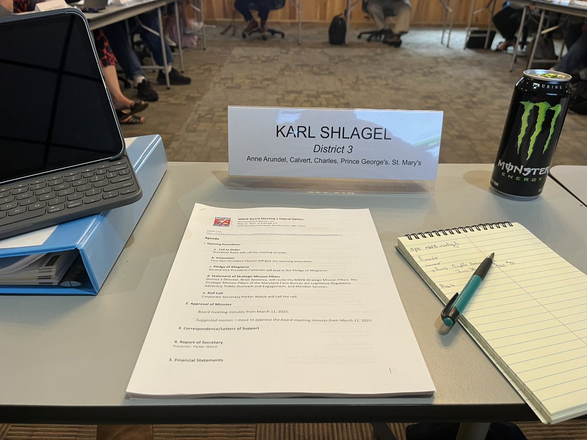 Karl Shlagel (@k_shlagel) on Twitter photo Rainy day in Maryland today so I was able to be at <a href="/FarmBureauMD/">Maryland Farm Bureau</a> in person for our board meeting. Rainy day in Maryland today so I was able to be at <a href="/FarmBureauMD/">Maryland Farm Bureau</a> in person for our board meeting.