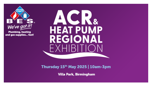 BES are excited to be at this years ACR&amp; Heat Pump exhibition at Villa Park, Birmingham.Come visit our stand this Thurs. for tech. help or discover more about our huge range&amp;del. service  FREE tkts acrjournal.uk/regional-exhib…
#heatpump #installer  #plumbing #heating #Nextdaydelivery