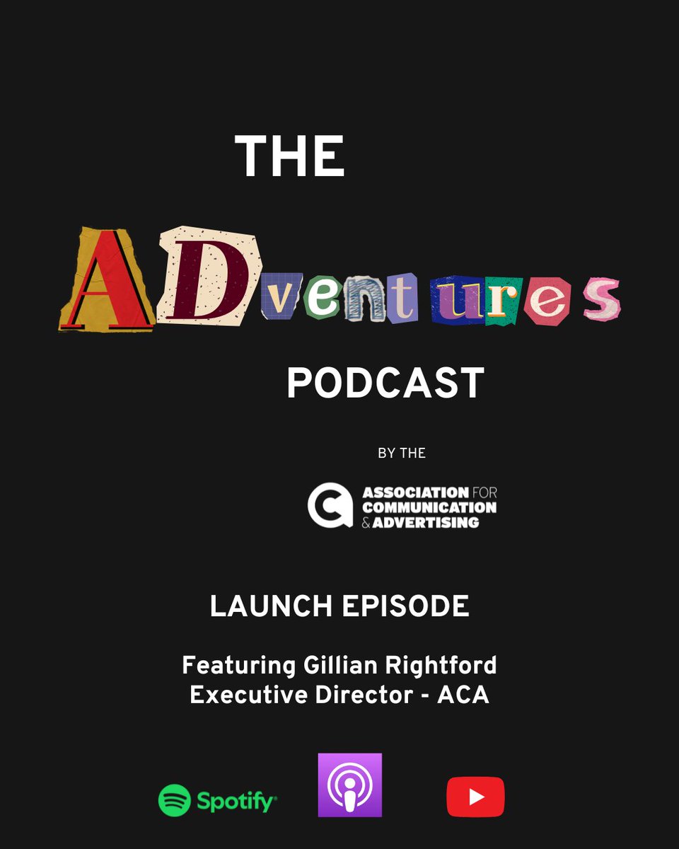 Introducing ADventures — our new podcast hosted by Dineo Mashiane.
Ep 1 with Gillian Rightford is live.

It’s real, relevant, and ready to stream.
Listen here 👉 spoti.fi/3YuSi59

#ACA #ADventures #Podcast #Marketing #Advertising #Comms