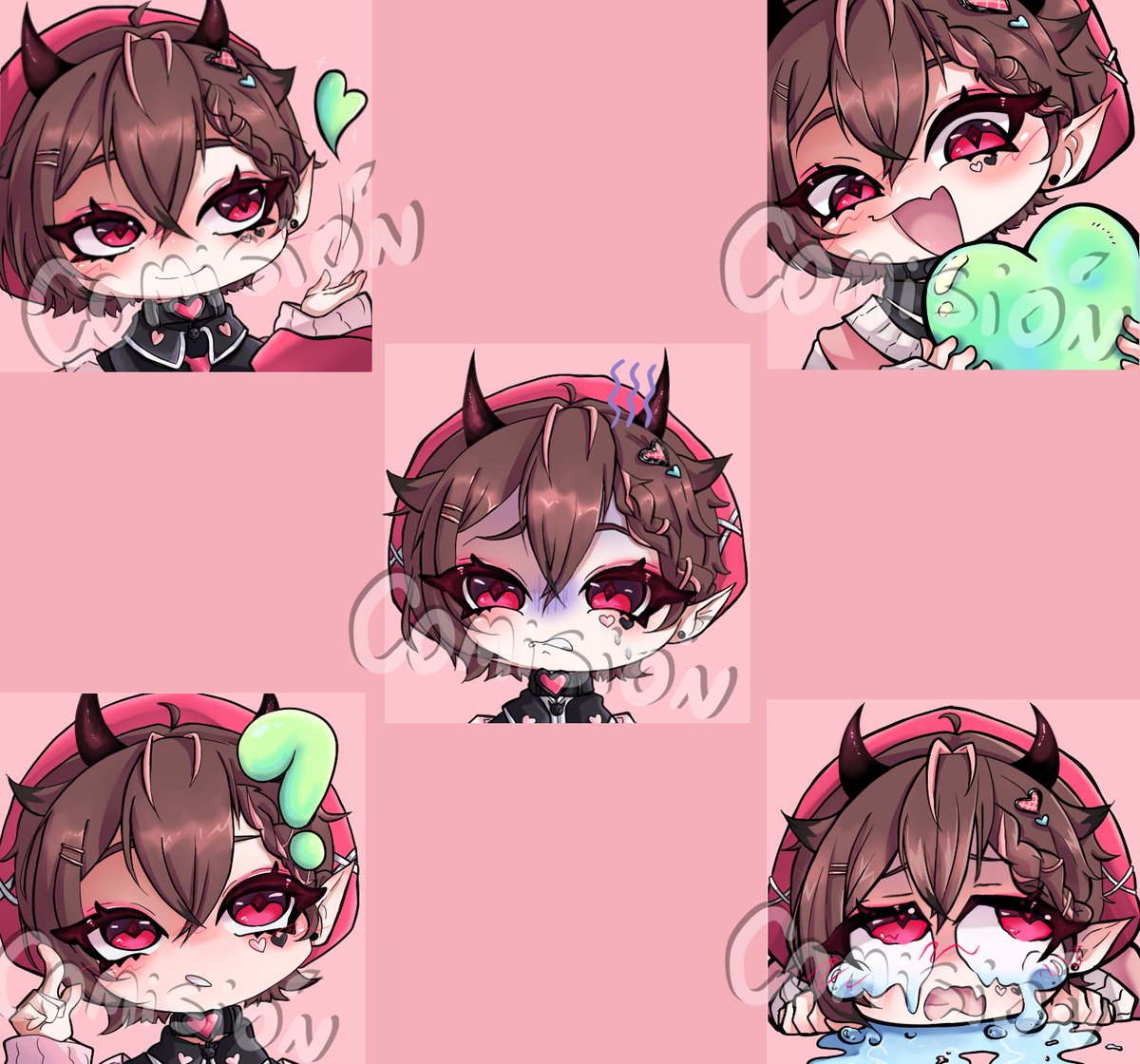 Kury_Chan's tweet image. I should post here more often lol
Anyways, Twitch emotes commission I did for someone on Facebook &lt;3
#art #ArtCommission #twitch