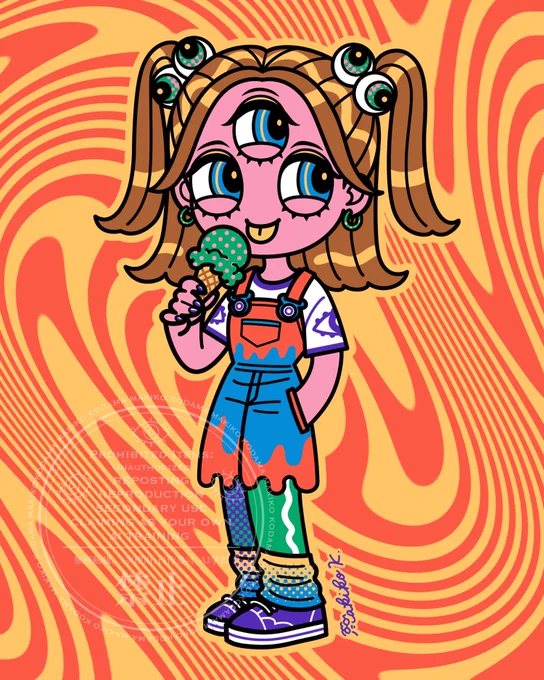 アイスをモリモリ食べたくなる季節になってきました#doodle #illustration 