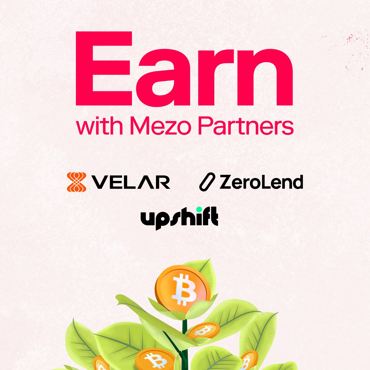 MezoNetwork's tweet image. Bitcoin is on the verge of new heights and earning on your BTC just got 2X better!

Vault TVL has just reached $10M 🤩

Earn 2X more mats now until $20M TVL or May 26th, whichever comes first.