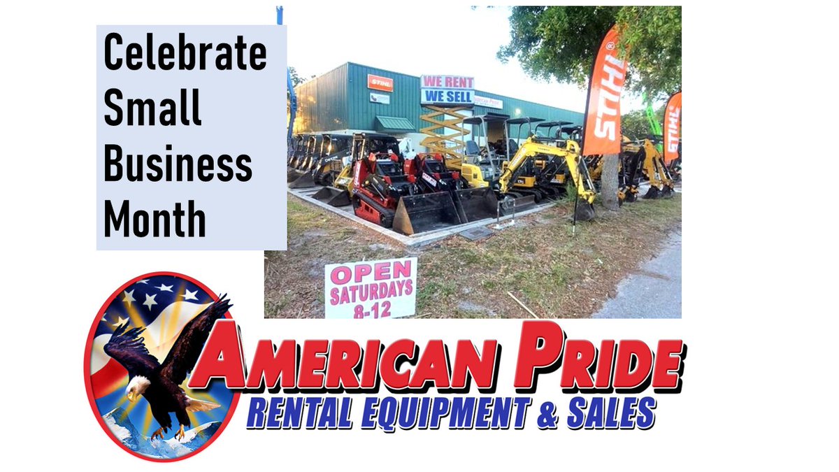 AmprideStore's tweet image. American Pride Rental Equipment And Sales Celebrates all the local small businesses we work with daily. Thank you for choosing American Pride Rental Equipment &amp;amp; Sales in Sarasota. 941-706-3392.
#AmericanPride #WeRentWeSell #wedeliver #sarasotarentalequipment #equipmentrental