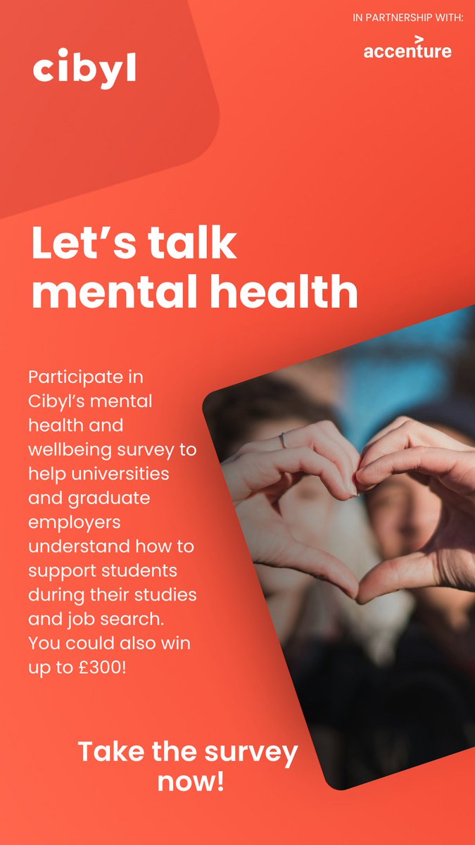 Join us in one of the largest student mental health studies in the UK with prizes to be won ! Cibyl is assessing the state of student mental health. Survey  open until Friday 30 May 2025 and responses are anonymous:
tinyurl.com/hu3udz7z