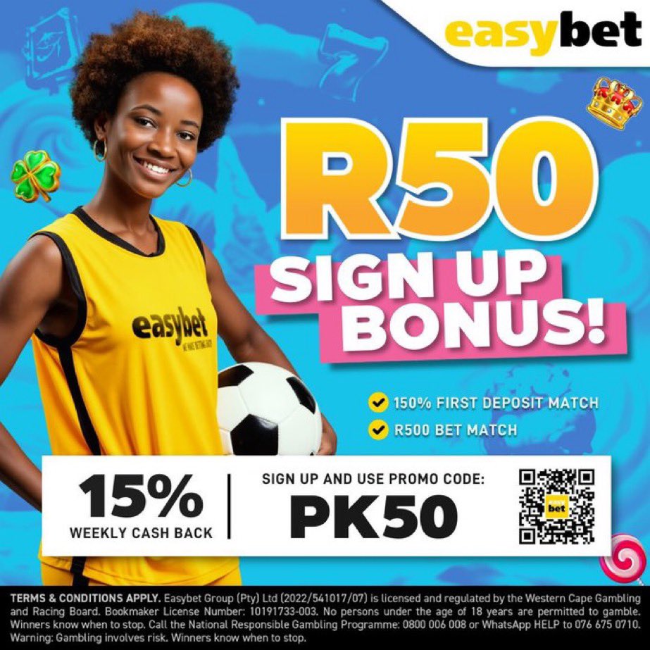PovertykillerB's tweet photo. All you need to do to win a R50 voucher is to Like, Retweet and Comment on this tweet be fast, now, yes you🫵🏽

1. Comment with a screenshot of your @Easybet_SA account, old or new accepted.

2. If you don’t have one👇🏾👇🏾
𝐂𝐫𝐞𝐚𝐭𝐞 a new 𝐄𝐚𝐬𝐲𝐛𝐞𝐭 acc and get 𝐑𝟓𝟎𝟎 𝐧𝐨𝐰 do this and send screenshot on comments or DMs‼️

Make sure you Use Promo Code PK50  they will add R50 bonus using this link👇🏾
https://t.co/Lum4IFCFic

Make sure you
⤷ ​🇱​​🇮​​🇰​​🇪
⤷ 🇷​​🇪​​🇹​​🇼​​🇪​​🇪​​🇹

18+ terms and conditions