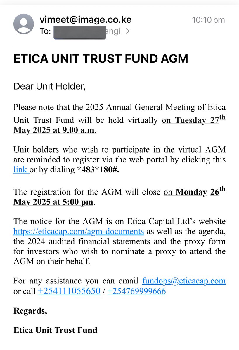 Gathogo B.Mwangi (@gathogobmwangi) on Twitter photo Hi <a href="/eticacapital/">Etica Capital Ltd</a> is this your email really??
Why would you choose to use a different Domain to email your customers?? Hi <a href="/eticacapital/">Etica Capital Ltd</a> is this your email really??
Why would you choose to use a different Domain to email your customers??